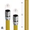 Flextron Gas Line Hose 5/8'' O.D.x72'' Len 3/4" FIP Fittings Yellow Coated Stainless Steel Flexible Connector FTGC-YC12-72O - alternate 4